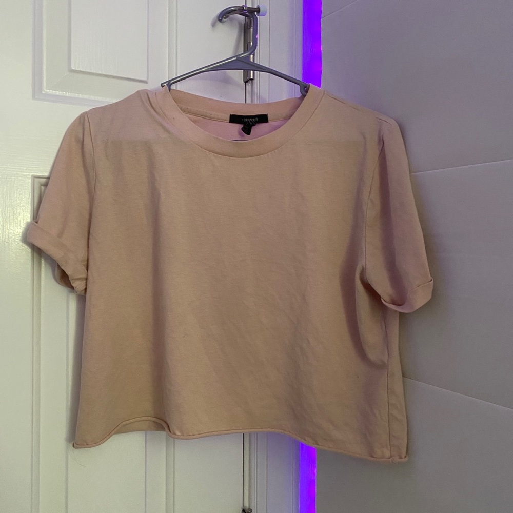 light pink f21 crop top